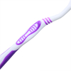 Adult Manual Toothbrush Soft Bristle Curved Handle End Rounded Nylon Bristles TPR Grip for Home Use