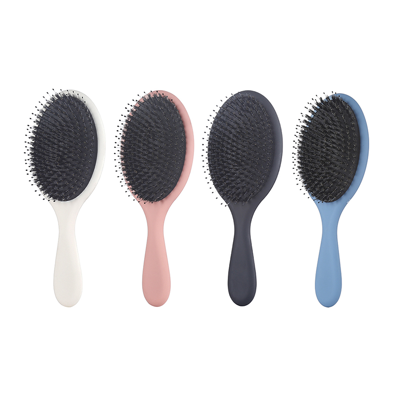 Natural Boar Bristle Hair Brush Pig Bristles Air Cushion Comb for Wet Dry All Hair Types Straightening Anti-static Scalp Massage