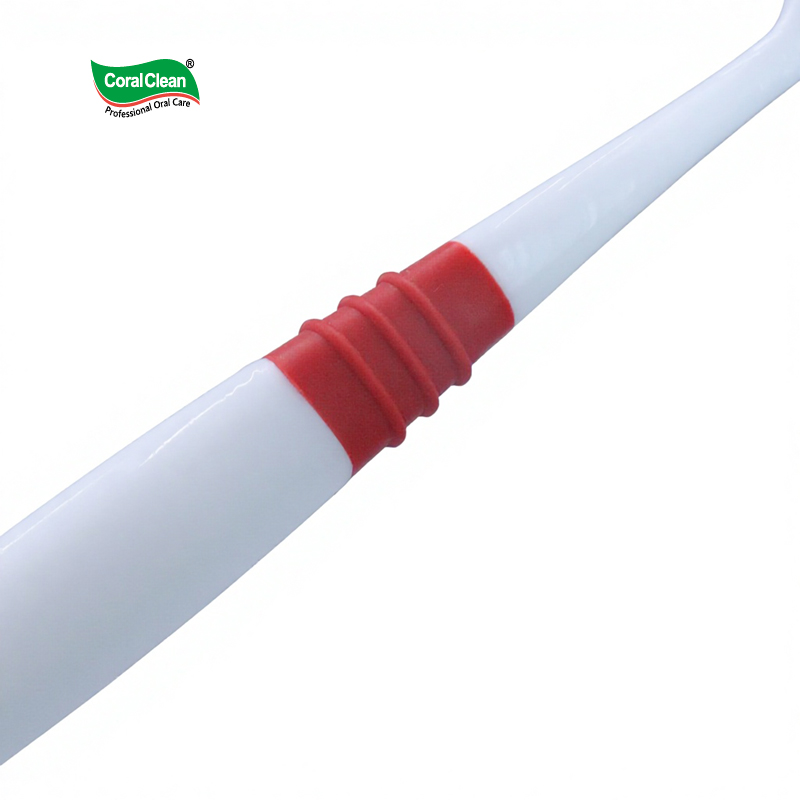 Compact Round Head Toothbrush Medium Bristle Oral Care Brush Small Head Long Handle Multicolor for Orthodontic and Pet Cleaning