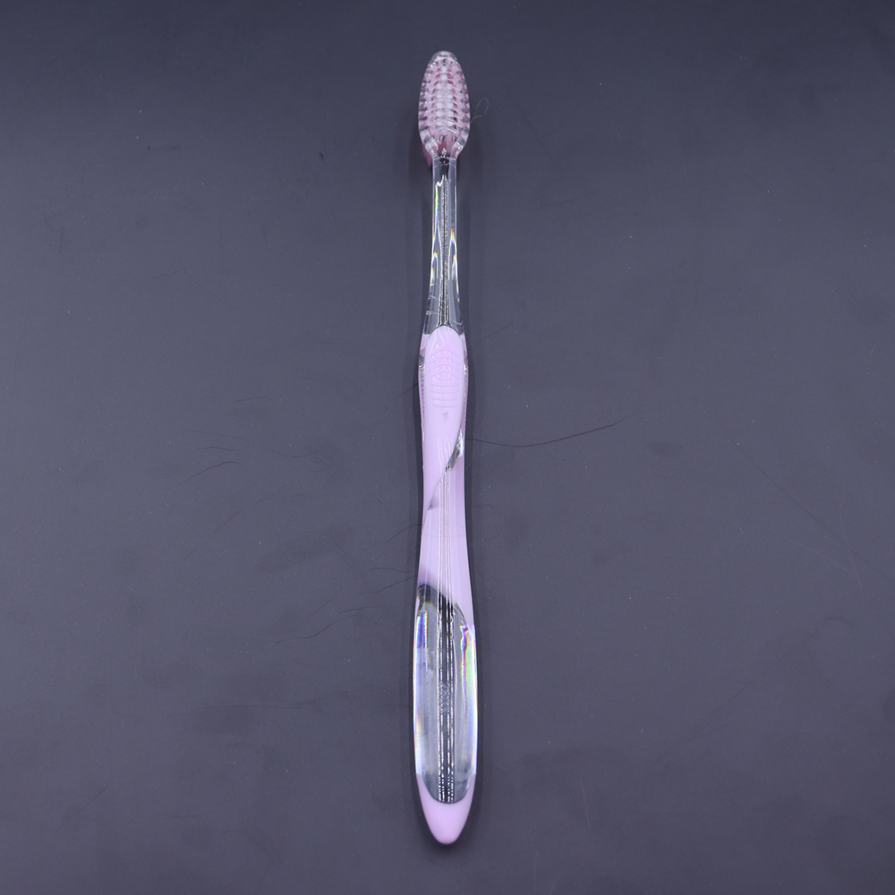 Private Label Manufacturer OEM ODM Customization Dental Oral Care Adult Toothbrush Transparent PETG Tapered Bristles Home Travel