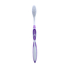 Adult Manual Toothbrush Soft Bristle Curved Handle End Rounded Nylon Bristles TPR Grip for Home Use