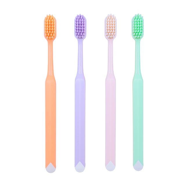 Wholesale Adult PP Handle Toothbrush Nylon Tapered Bristle Soft Brush for Effective Home Dental Cleaning