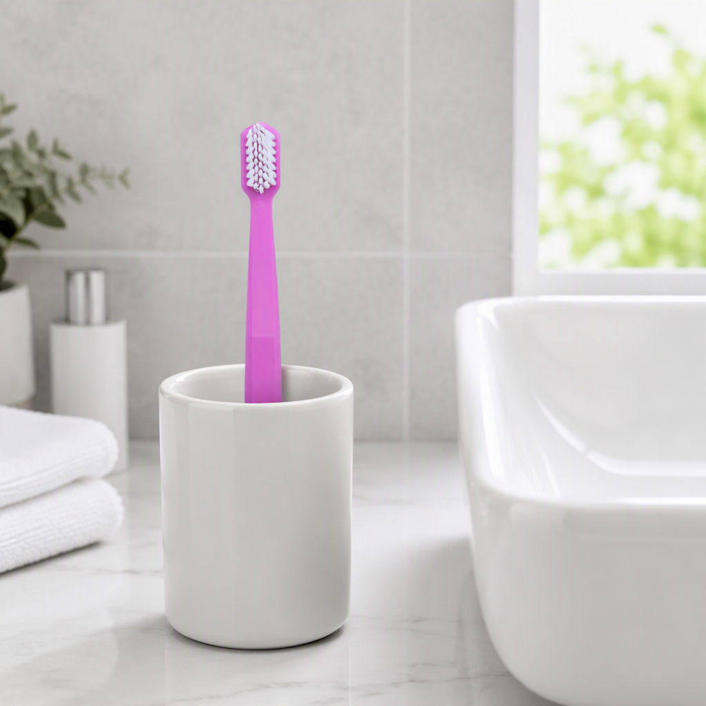 Customized Exporter Bulk Supply Nylon Bristles PP Handle Blue Rose Red Dental Oral Care Adult Toothbrush Home Travel Use