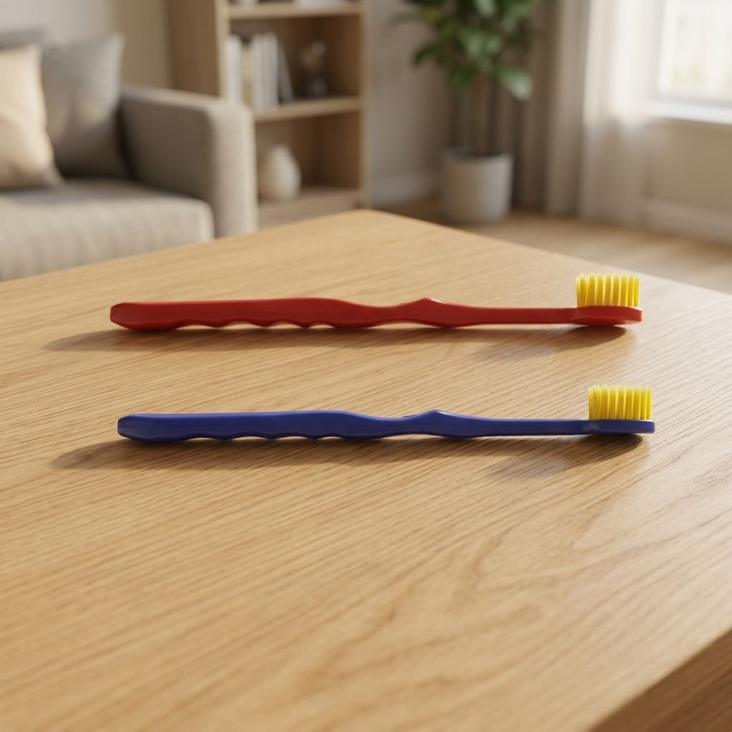 Adult Soft Tapered Bristle Toothbrush with Ergonomic Handle for Effective Daily Oral Hygiene Care