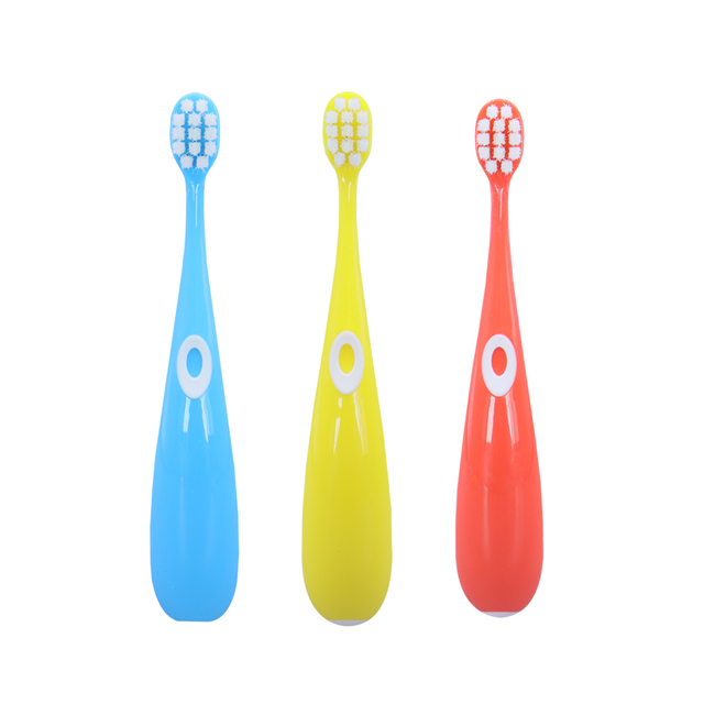 Children's Toothbrush Ultra Soft Nylon Bristles PP Handle Compact Round Head for Daily Brushing