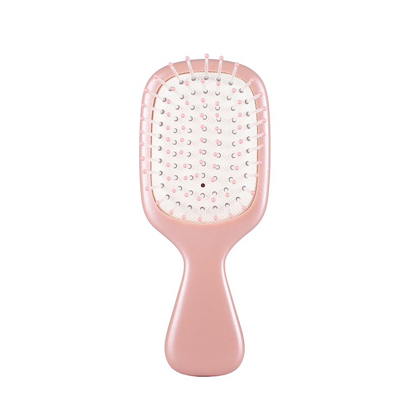 Portable Mini Hair Brush Travel Pocket Comb Scalp Massager Air Cushion Nylon Bristles Detangling for Wet and Dry