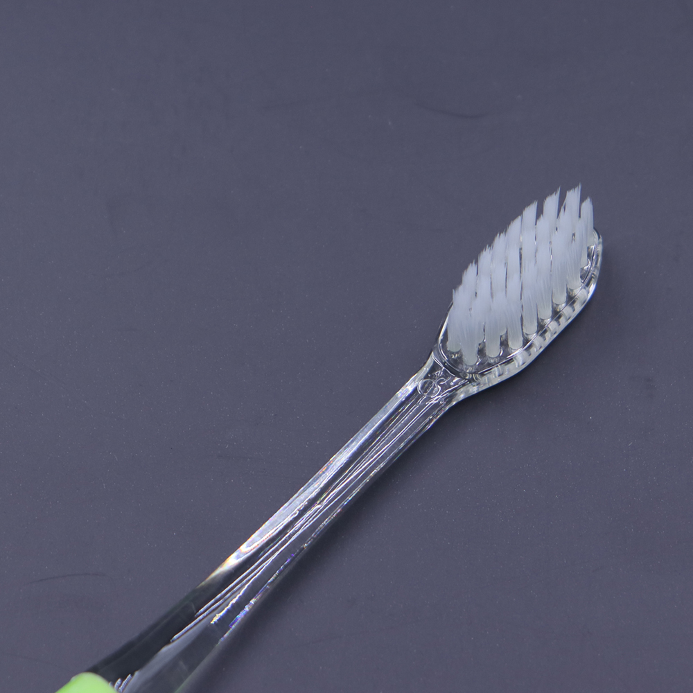Adult Transparent PETG Tapered Bristle Toothbrush OEM ODM Custom Manual Toothbrush