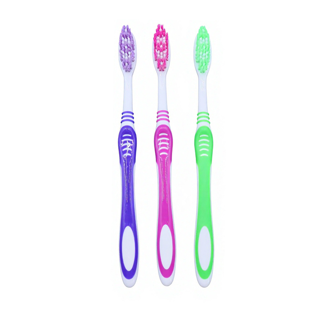 Soft Bristle Adult Toothbrush Manual Oral Brush Regular Size Nylon Bristles PP TPR Handle for Home Use