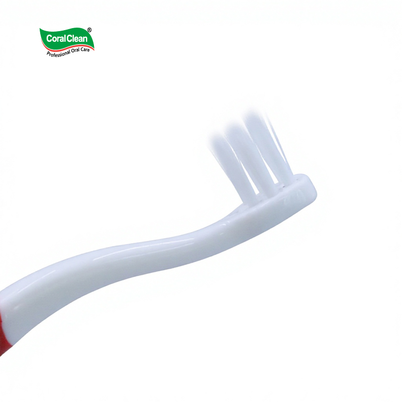 Compact Round Head Toothbrush Medium Bristle Oral Care Brush Small Head Long Handle Multicolor for Orthodontic and Pet Cleaning
