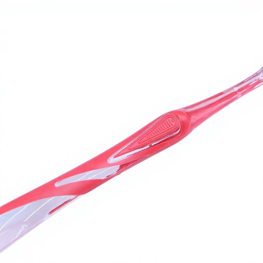 OEM ODM Custom Factory Direct Supplier Nylon Tapered Spiral Bristles Red Adult Toothbrush Transparent PETG Handle Home Travel